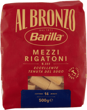Barilla Tjestenina mezzi rigatoni bronzo n. 322 500g - Barilla