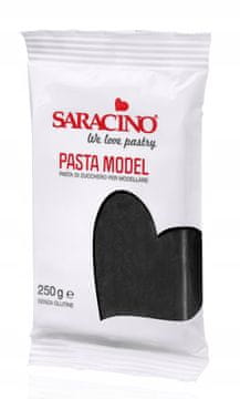 Saracino Masa cukrowa do modelowania czarna Black Model Paste 250g -