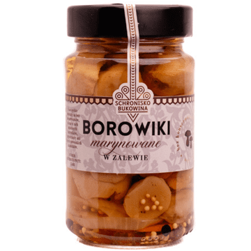 Grzyby borowiki marynowane u salamuri 220g - Schronisko Bukowina