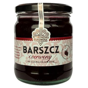Crveni boršč na kiselom tijestu s malinama 400ml - Schronisko Bukowina