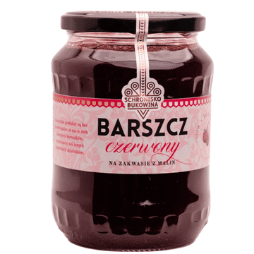 Crveni boršč na kiselom tijestu s malinama 700ml - Schronisko Bukowina