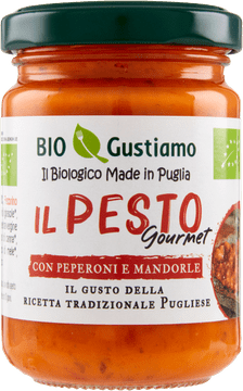 Pesto peperoni e mandorle 140g bio gustiamo