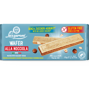 Wafelki bez glutena s lješnjacima Senza Glutine Nocciola 175g - Lazzaroni