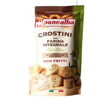 Grzanke pełnoziarniste z oliwą crostini farina integrale 80g - panealba