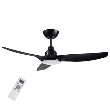 LIFE Stropni ventilator s LED rasvjetom Apeliotes Night, 132cm, DC motor, crni