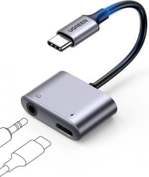 Ugreen USB-C na 3,5 mm 2-u-1 adapter za slušalice i punjenje