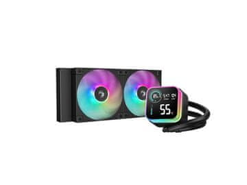 DEEPCOOL Sustav za vodeno hlađenje AIO Liquid Cooler DeepCool LQ240, 240mm, LCD, ARGB, crni
