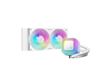 DEEPCOOL Komplet za vodeno hlađenje AIO Liquid Cooler DeepCool LE240 WH V2, 240mm, ARGB, bijeli