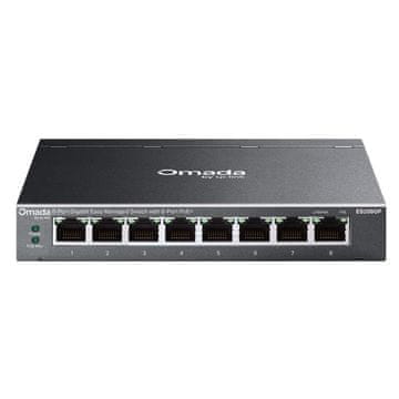 TP-Link Omada ES208GP 8-portni Gigabit 8xPoE+ upravljani mrežni prekidač