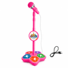 JOJOY® Dječji karaoke mikrofon sa stalkom, svjetlosnim efektima i MP3 priključkom, podesiva visina 70–100 cm | KIDKARA, roza