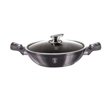 Berlingerhaus Tava s mramornom površinom BH-7111 duboki s poklopcem 30 cm Carbon PRO Line