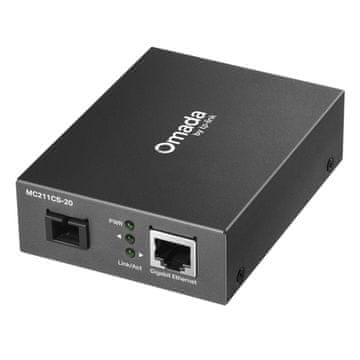 TP-Link MC211CS-20 1x Gigabit RJ45, 1x Gigabit SC/UPC optički WDM medijski pretvarač