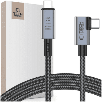 Tech-protect ULTRABOOST MAX L USB 4.0 8K 40GBPS TYPE-C KABEL PD240W 150CM SIVI