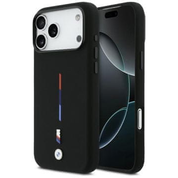 Bmw M silikonska trobojna MagSafe maskica za iPhone 17 Pro Max crna