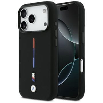 Bmw M silikonska trobojna MagSafe maskica za iPhone 17 Pro crna