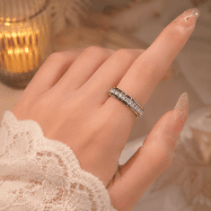 VIVVA® Rotirajući antistres prsten od titanijskog čelika s cirkonima, 3 komada, polirana unutrašnjost | LUXRINGS 6