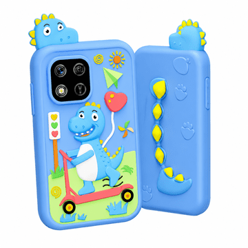 JOJOY® Dječji edukativni pametni telefon s dvostrukom kamerom, interaktivnim igrama, punjivom baterijom i silikonskom maskom | JOYPHONE