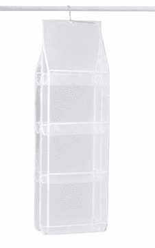HOME & MARKER® Viseći organizator za torbice s 8 pretinaca, prozirni džepovi, rotirajuća kuka, sklopiv dizajn za ormar | BAGHANG