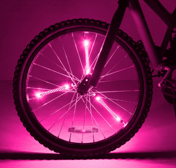 Brightz LED svjetla za žbice bicikla Spoke Tube, roza