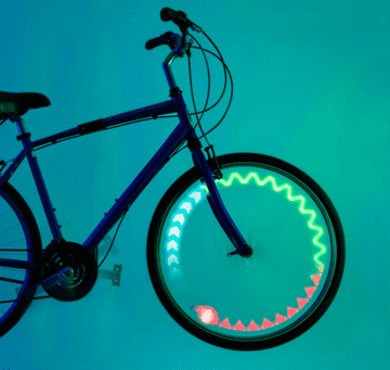 Brightz LED svjetlo za bicikl s uzorcima na žbicama