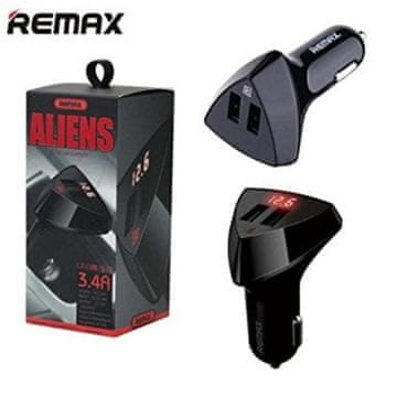 REMAX Alien 12V–24V 3xUSB 4.2A crni punjač za automobil