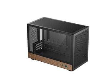 DEEPCOOL Kućište za računalo DeepCool CH260 WOOD, Micro-ATX, kaljeno staklo, crno