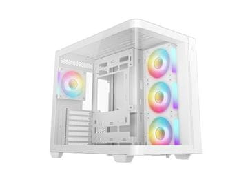 DEEPCOOL Kućište za računalo DeepCool CG530U 4F WH, ATX, Midi-Tower, ARGB, zakrivljeno staklo, bijelo