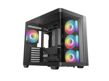 DEEPCOOL Kućište za računalo DeepCool CG530U 4F, ATX, Midi-Tower, ARGB, zakrivljeno staklo, crno