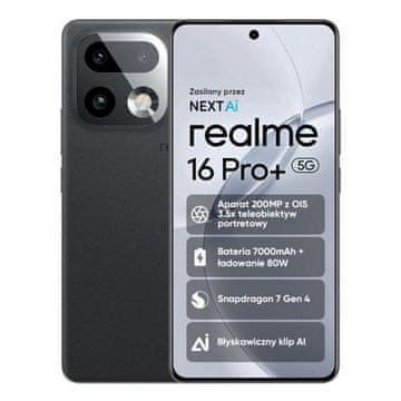 realme 16 Pro+ 5G pametni telefon 12 GB/ 512 GB siva