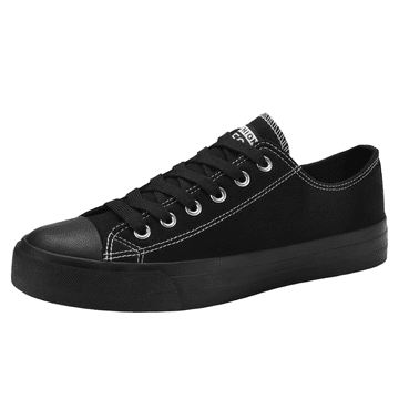 Nikcorp Tenisice platnene Casbeam unisex crne 40 EU, lagane sportske tenisice za djecu, prozračne casual patike za školu i igru, fleksibilni gumeni potplat, udobna obuća za svakodnevnu uporabu, crna boja