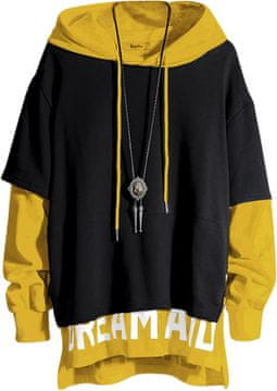 Nikcorp Muška hoodie bluza XIAOYAO Techwear urban patchwork pulover s kapuljačom crna XL unisex streetwear hip hop za trening fitness trčanje bicikl proljeće jesen zima