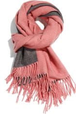 Nikcorp Dvostrani zimski šal Pashmina Unisex, veliki mekani šal 195x62 cm, crveno-sivi, 300 g, elegantna etola za hladne dane, poliester-rajon-najlon, idealan poklon za zimu, moderan dizajn, ručno pranje