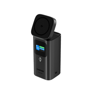 Canyon Qi2 magnetska power banka OnPower 150 15.000 mAh aluminij tamnosiva