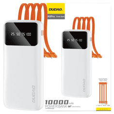 DUDAO Dudao Powerbank K6Pro 10000Mah Za Telefone Usb C Na Lightning S Kabelom