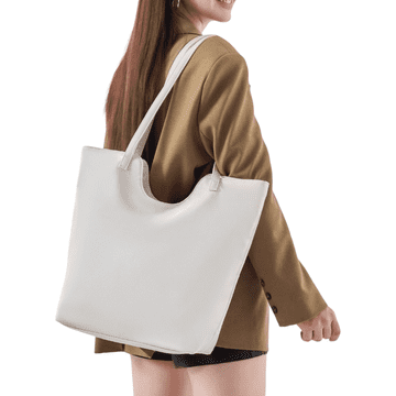 Nikcorp Ženska shopper torba za plažu vodootporna bež XXL velika platnena torba za rame za kupovinu bazen i putovanja izdržljiva prostrana torba za stvari formata A4 otporna na pijesak i vlagu udobne ručke