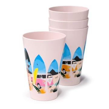 Puckator PKRPCUP08 4 šalice za piknik 450 ml Volkswagen Waves