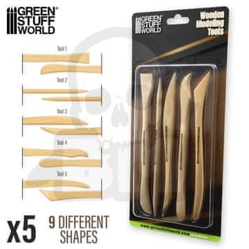 Green Stuff World GSTU521480 Modelarski alati, paket od 5 komada