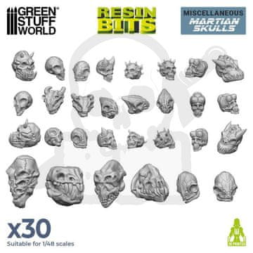 Green Stuff World GSTU504629 set vanzemaljskih lubanja od smole
