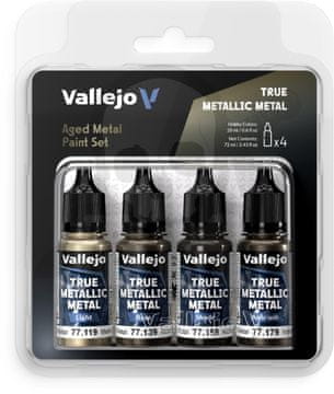 Vallejo VALL-77258 True Metallic set od 4 boje Aged Metal