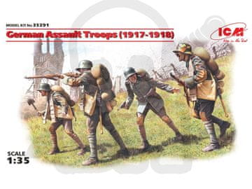 ICM ICM35291 Njemačke jurišne postrojbe 1917-1918, 4 figure