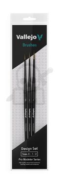 Vallejo VALL-B01991 Pro Modeler Design Set od 3 kista