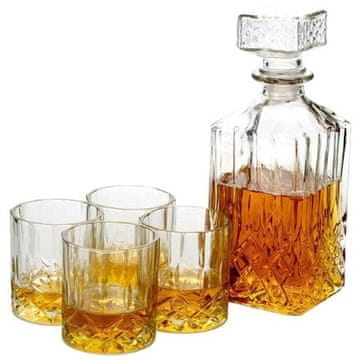 EXCELLENT Set za viski KO-YE7300760 Whiskey set carafe + glasses set of 5 pcs crystal glass, 0.9L