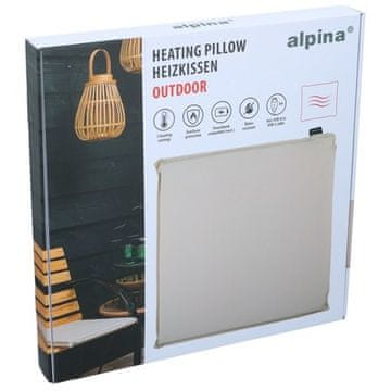 Alpina Električno grijani jastuk sjedala ED-244061 vanjska USB 45 x 45 cm siva