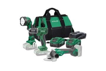 STALCO Bežični set alata (S-97303+S-97312+S-97351) + 2 x 4,0 Ah