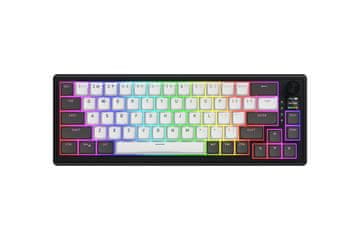 slomart HATOR Skyfall Pro Wireless 65 Gaming tipkovnica, US QWERTY, crna/siva