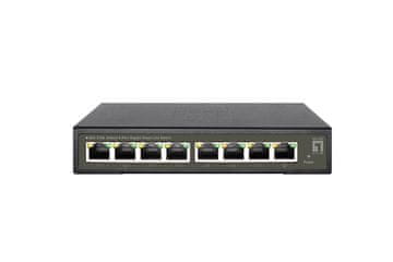 Level One LevelOne Hilbert 8-portni Gigabit Smart Lite mrežni prekidač, crni
