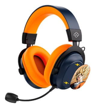 slomart Blade DB2001 Gaming slušalice, žične/bežične, Bluetooth, crna/siva/narančasta