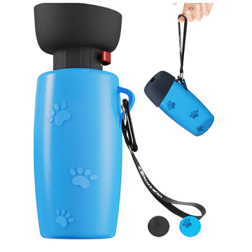 Netscroll Prijenosna boca za vodu za psa, plava, bez BPA, DogBottle