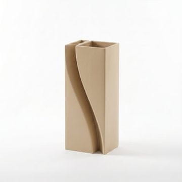 Mi Set od 2 minimalističke bež vaze za cvijeće, fluidnih oblika
