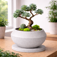 Mi Siva posuda za bonsai, moderna ukrasna zdjela za interijere